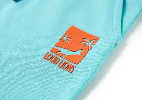 Pantaloni scurți pentru copii cu șnur, albastru verzui, 116 - 4/5