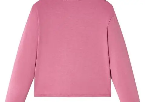 Tricou pentru copii cu mâneci lungi, zmeuriu, 128 - 2/5