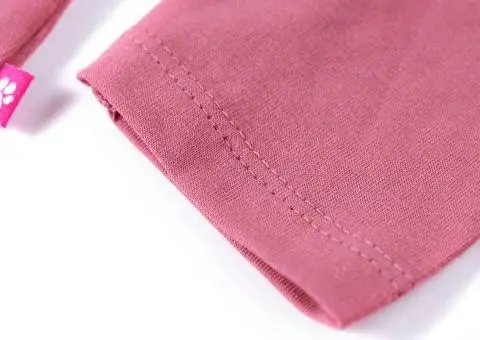 Tricou pentru copii cu mâneci lungi, zmeuriu, 128 - 5/5