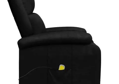 Fotoliu de masaj, negru, piele ecologică - 4/5