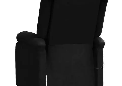 Fotoliu de masaj, negru, piele ecologică - 5/5