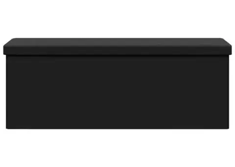 Bancă de depozitare, negru, PVC - 5/5