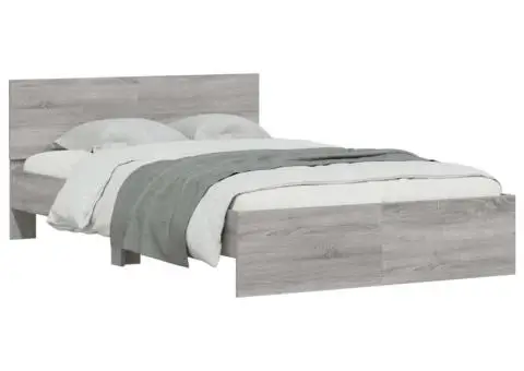 Cadru de pat cu tăblie, gri sonoma, 120x190 cm - 3/5