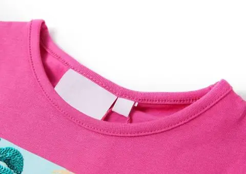 Tricou pentru copii, roz închis, 116 - 3/5