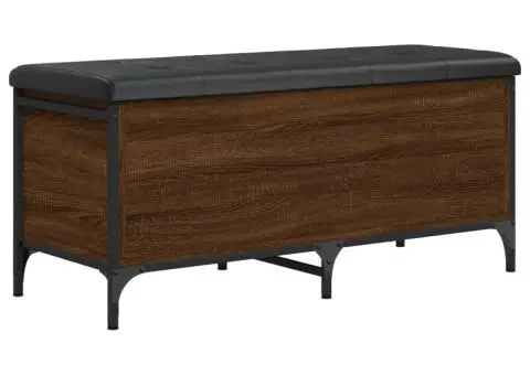 Bancă de depozitare, stejar maro, 102x42x45 cm, lemn prelucrat - 2/5