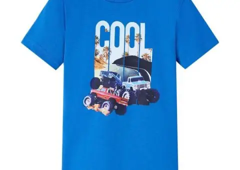 Tricou pentru copii, albastru, 128 - 1/5