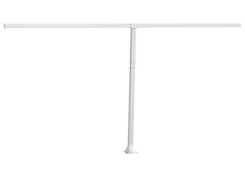 Set stâlp pentru copertină, alb, 450x245 cm, fier - 5/5