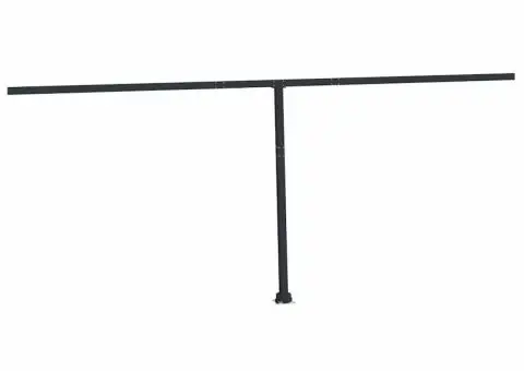 Set stâlp pentru copertină, antracit, 600x245 cm, fier - 2/5