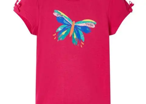 Tricou pentru copii, roz aprins, 140 - 1/5