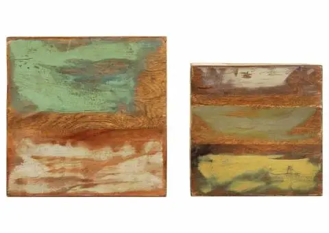 Suporturi pentru plante, 2 buc., lemn masiv reciclat - 5/5