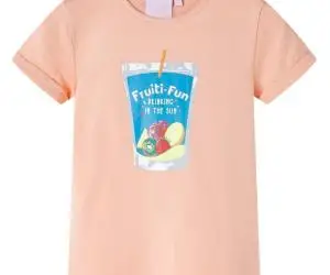 Tricou pentru copii, portocaliu deschis, 140