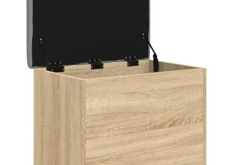 Bancă de depozitare, stejar sonoma, 62x42x45 cm, lemn prelucrat - 4/5