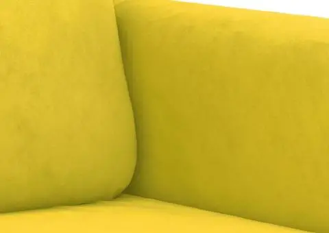 Set canapea 2 piese, galben, catifea - 5/5