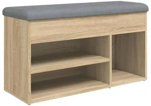 Bancă de pantofi stejar sonoma 82x32x45,5 cm lemn prelucrat - 2/5
