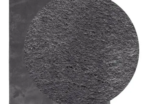 Covor HUARTE, fir scurt, moale și lavabil, antracit, 240x340 cm - 3/5