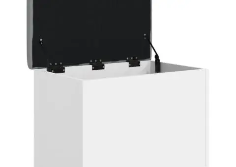 Bancă de depozitare, alb , 62x42x45 cm, lemn prelucrat - 4/5