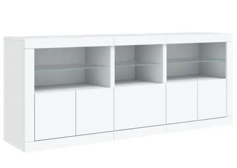 Dulap cu lumini LED, alb, 162x37x67 cm - 5/5