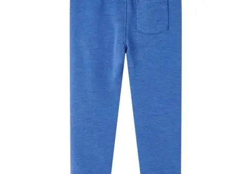 Pantaloni de trening pentru copii, albastru melanj, 128 - 2/5