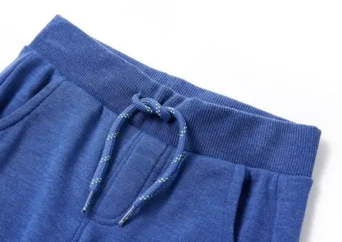 Pantaloni de trening pentru copii, albastru melanj, 128 - 3/5