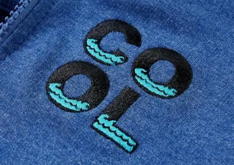 Hanorac pentru copii cu glugă și fermoar, albastru închis melanj, 104 - 5/5