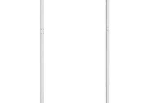 Set stâlp pentru copertină, alb, 300x245 cm, fier - 2/5