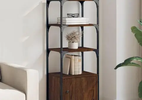 Bibliotecă 3 niveluri stejar maro 41x30x109,5 cm lemn prelucrat - 1/5