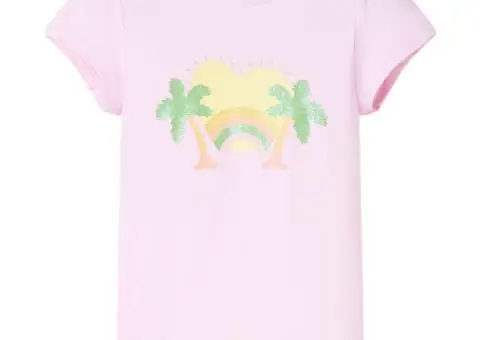 Tricou pentru copii, roz deschis, 104 - 1/5