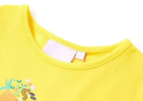 Tricou pentru copii, galben, 128 - 3/5