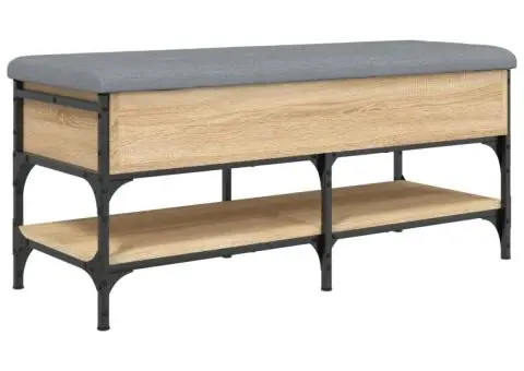 Bancă pentru pantofi stejar sonoma 102x42x45 cm lemn prelucrat - 2/5
