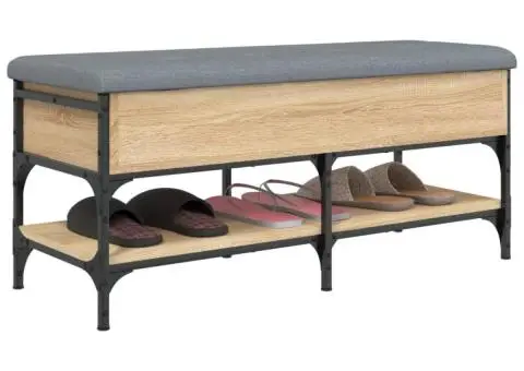 Bancă pentru pantofi stejar sonoma 102x42x45 cm lemn prelucrat - 5/5