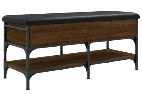 Bancă de pantofi, stejar maro, 102x42x45 cm, lemn prelucrat - 2/5