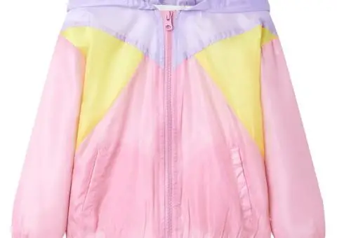 Jachetă pentru copii cu glugă și fermoar, multicolor, 116 - 1/5