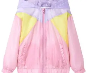 Jachetă pentru copii cu glugă și fermoar, multicolor, 116