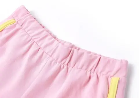 Pantaloni scurți pentru copii cu ornamente, roz aprins, 116 - 3/5