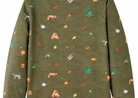 Bluzon pentru copii, kaki, 116 - 2/5