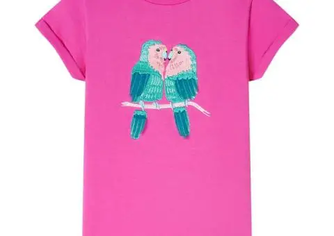 Tricou pentru copii, roz închis, 104 - 1/5