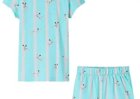 Pijamale pentru copii cu mâneci scurte, ecru, 116 - 1/5