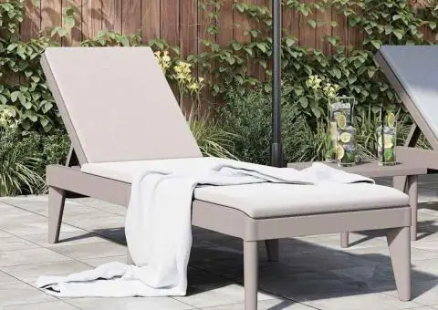 Șezlong, cappuccino, 186x60x29 cm, PP - 1/5