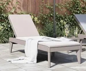 vidaXL Șezlong, cappuccino, 186x60x29 cm, PP