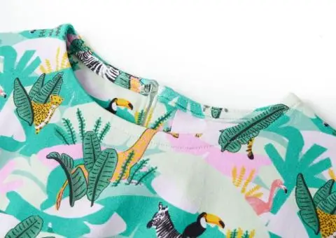 Rochie pentru copii, verde mentă deschis, 92 - 3/5