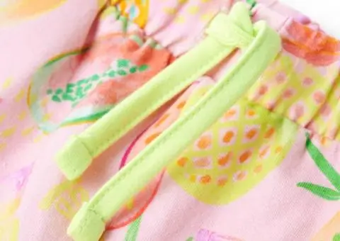 Pantaloni scurți pentru copii cu șnur, roz pal, 116 - 4/5