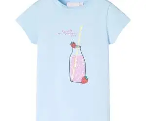 Tricou pentru copii, albastru pal, 128