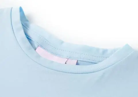 Tricou pentru copii, albastru pal, 128 - 3/5