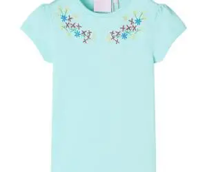 Tricou pentru copii, turcoaz deschis, 128
