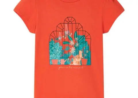 Tricou pentru copii, portocaliu închis, 140 - 1/5