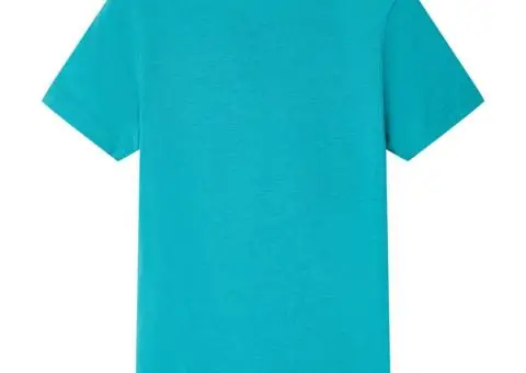 Tricou pentru copii cu mâneci scurte, verde mentă închis, 140 - 2/5