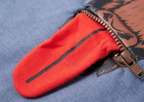 Hanorac pentru copii cu glugă, albastru melanj, 128 - 5/5