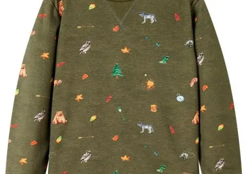 Bluzon pentru copii, kaki, 140 - 1/5