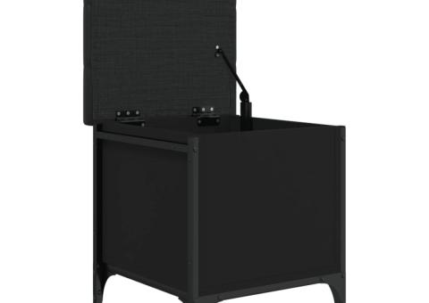 Bancă de pantofi, negru, 42x42x45 cm, lemn prelucrat - 5/5