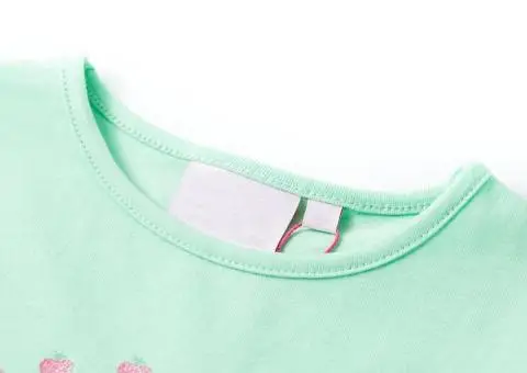 Tricou pentru copii, verde strălucitor, 140 - 3/5